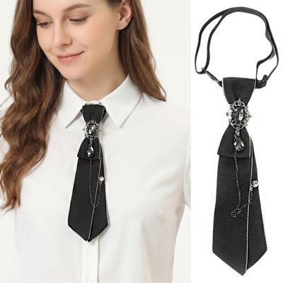 Choker Krawattenfliege Geometrisch Vorgebundene Krawatte Y2K Zink Zinklegierung Strassstein Halsschmuck Uniform Dekoration