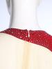 Womens Figure Skating Costume Rhinestone Mesh Long Sleeve Chest Pleats Irregular Hem Bodysuit Dress