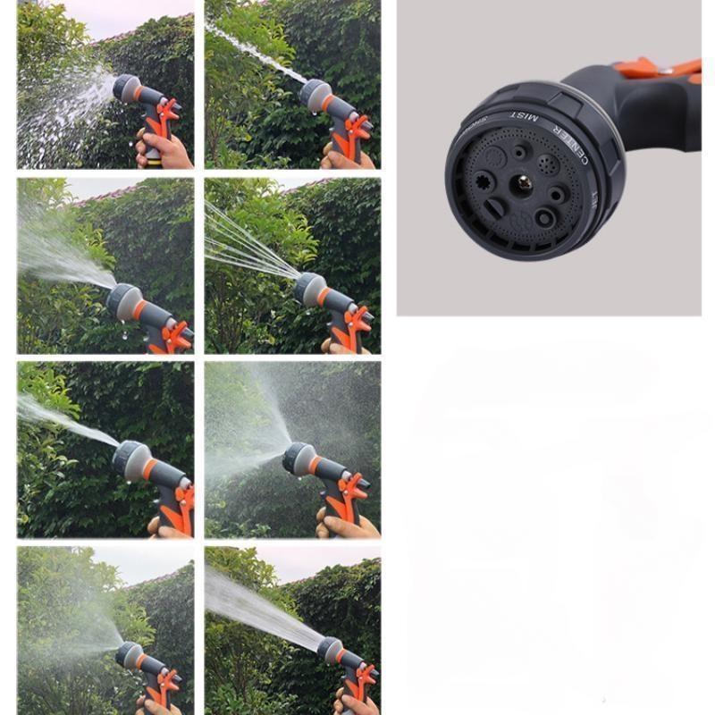 8 Function Water Gun High Pressure Water Gun Garden Plant Lawn Irrigation Water Car Washing Household Tools Portable High Pressure Water Gun