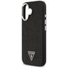 Guess Glitter Triangle Logo MagSafe Case for iPhone 17 Black