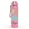 1PC Faith Hope Love Paw Print 750ml Color Plastic Sports Water Bottle Leakproof Flip Straw Lid Suitable for Sports Office Home Use