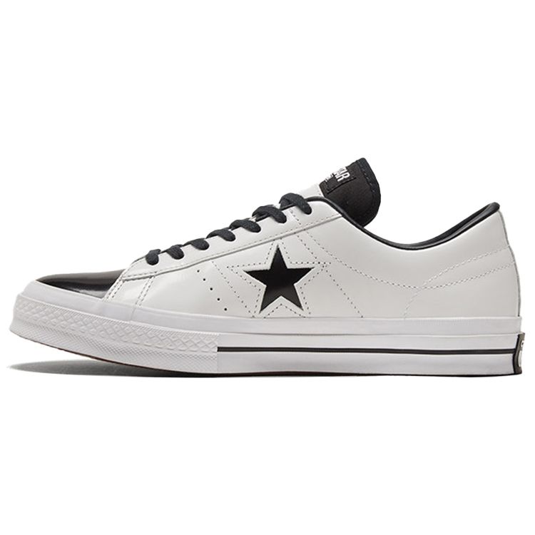 Converse One Star Synthetic Leather Classic Versatile Casual Non-Slip Durable Low-Top Skate Shoes Unisex Sneakers White Black 170570C