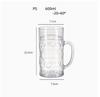 BPA Beer Mug Made of Reusable Unbreakable Plastic Transparent Acrylic Glass for Bar Party Cold Drink Juice Cheer for Cups