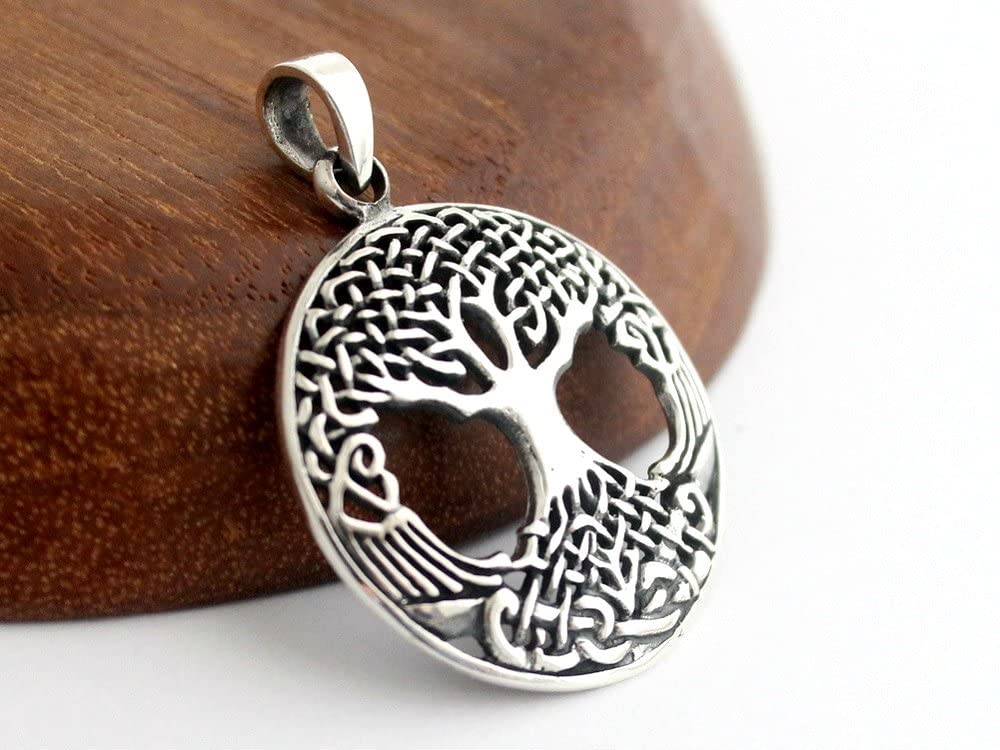 [World Accessories Carmelo] Christian Tree of Life Sterling Silver 925 Pendant Top