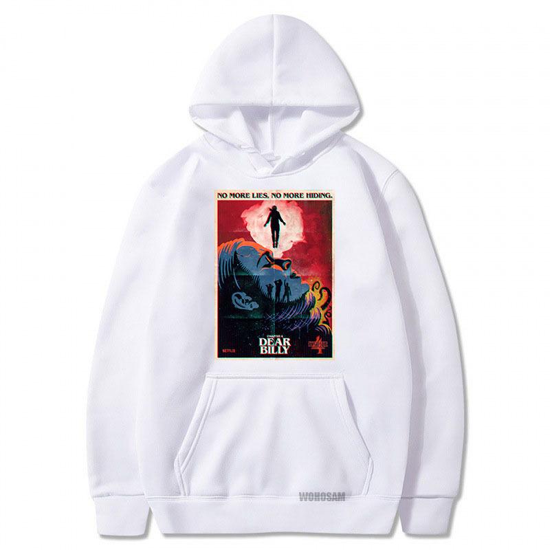 Stranger Things4 Printed hoodie with fleece hoodie 6625