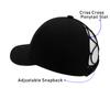 New Solid Color Women's Outdoor Baseball Cap Quick-Drying UPF 50  Waterproof Large Brim Outdoor Running Sports ponytail Caps