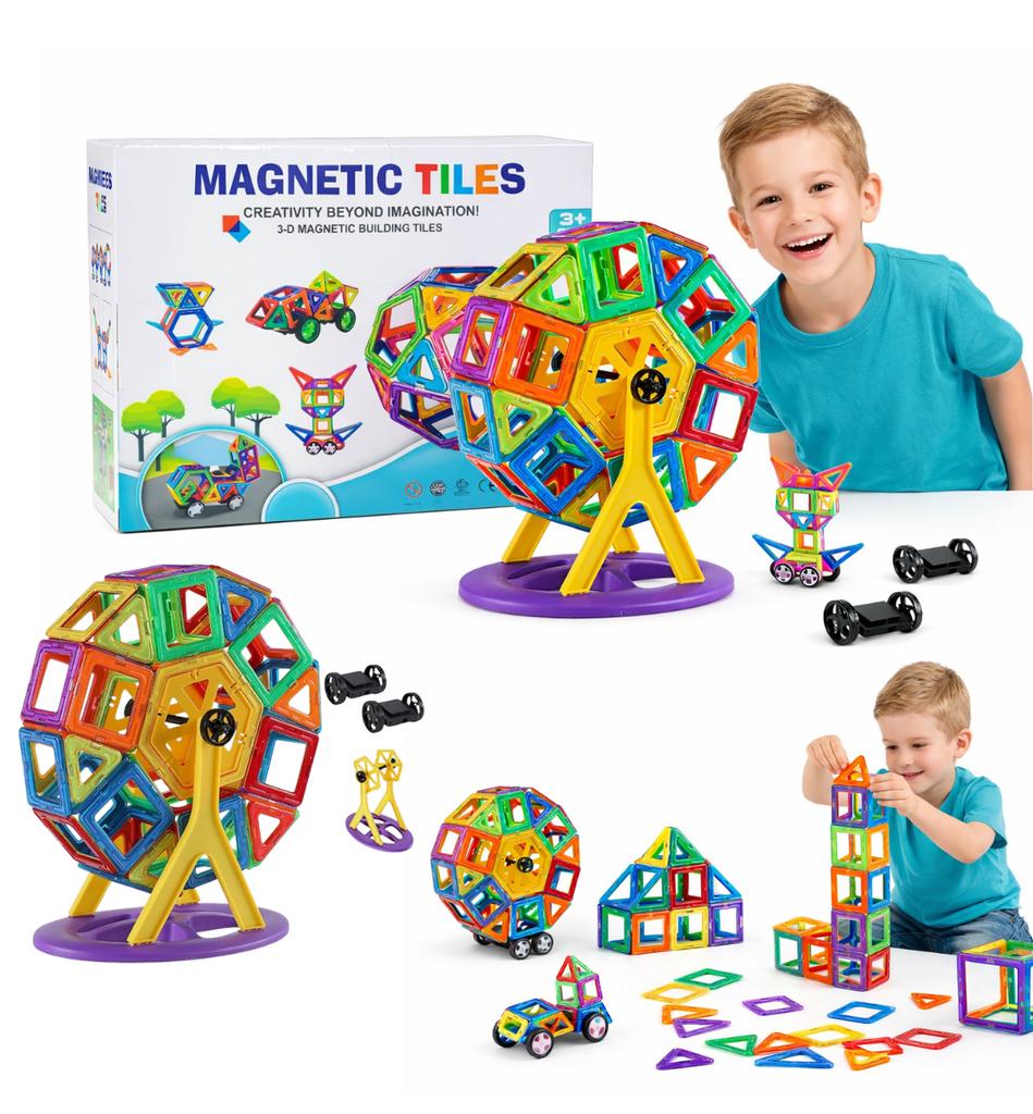 Magnetic blocks 130 pieces for children creative educational fun