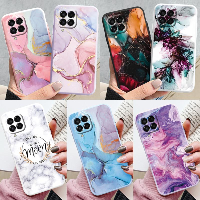 Case For Samsung Galaxy M33 M53 5G Phone Cover Vintage Marble Watercolor Painting Silicone tpu Funda For Samsung M55 M54 M34 M13