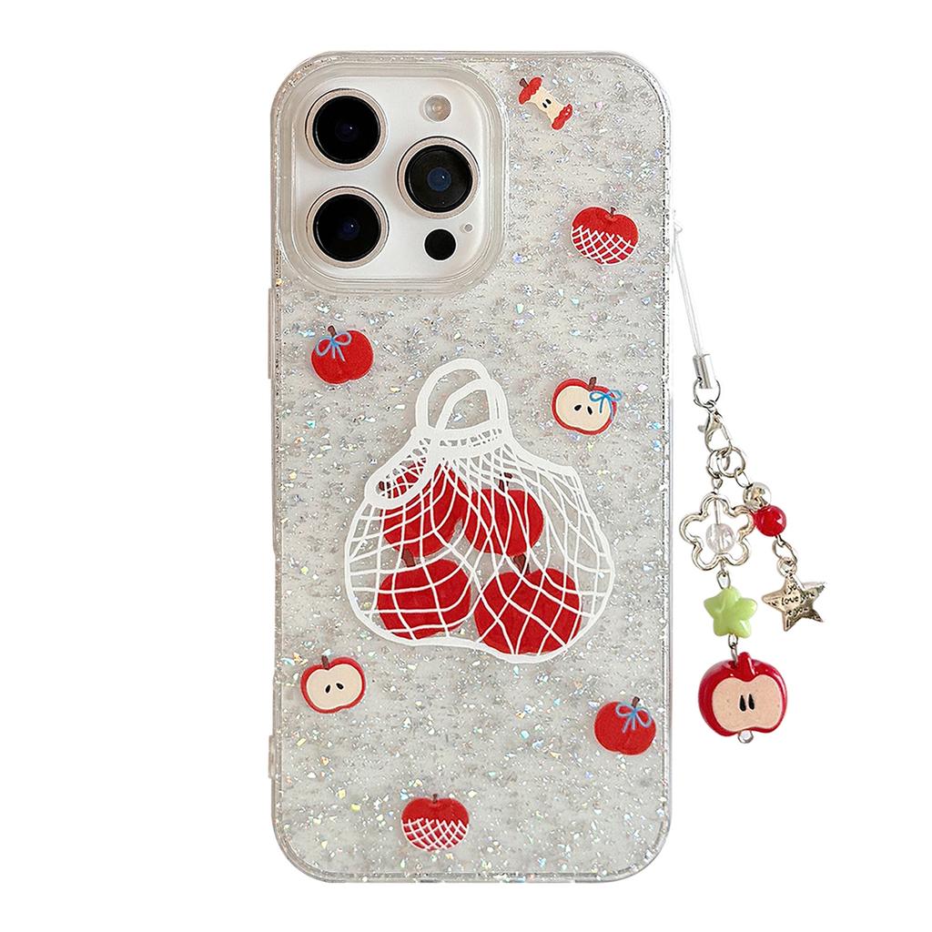 Niche Ins for Apple Shopping Bag for 16Pro Max Phone Case 17 Flash Fans for IPhone14 Transparent 11 Pendant