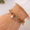 Fashion Christmas Tree Snowflake Santa Claus Beaded Bracelet for Women Men Festival Party Jewelry Bangle Lovely Charming Gift
