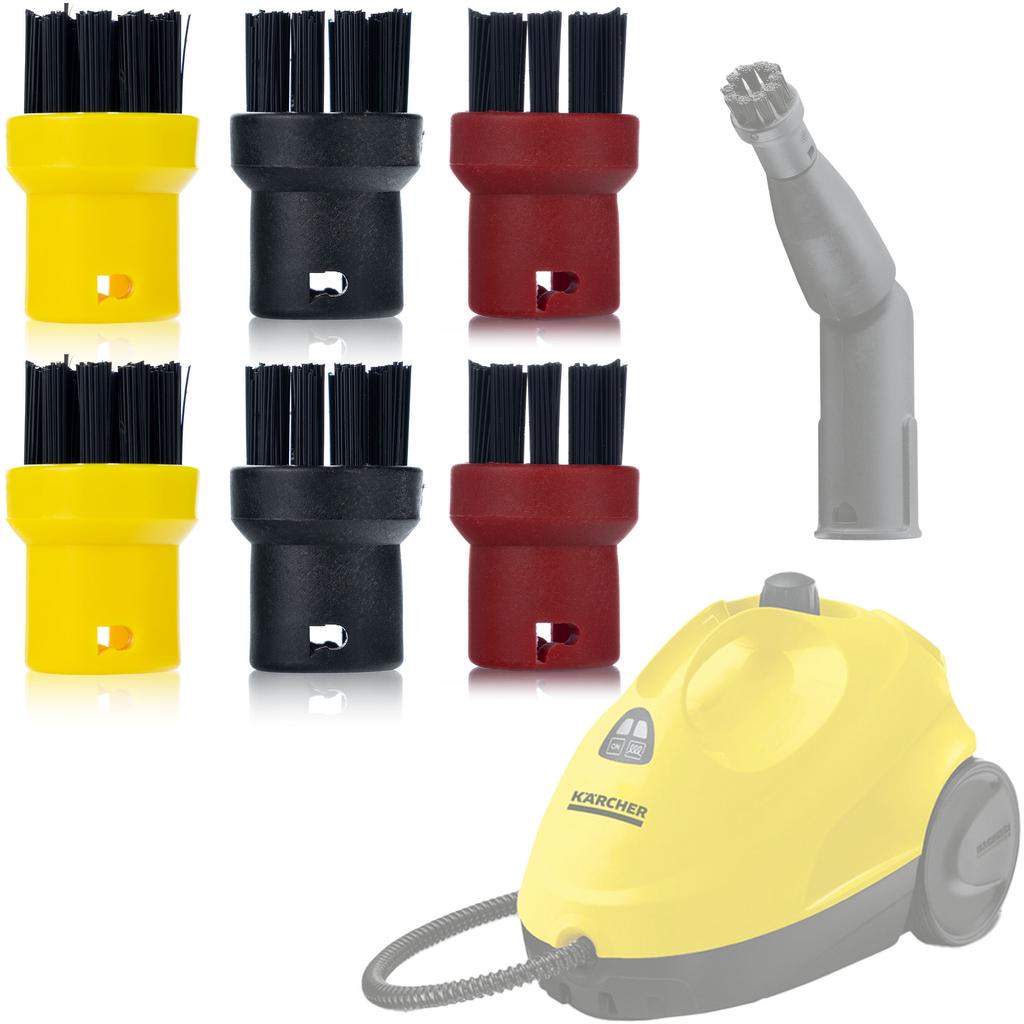 Recambios de Mopa + Juego de 6 Cepillos Redondos para Limpiador de Vapor Kärcher