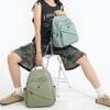 Solid Color Nylon Backpack Women's Travel Backpack Student Schoolbag