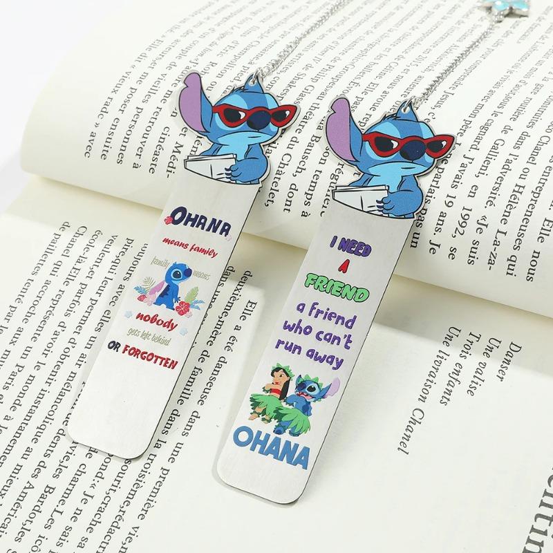 Disney Anime Cartoon Stitch Bookmarks for Book Lovers Book Accessories Disney Metal Bookmarks for Fans Collect Stationery Supplies