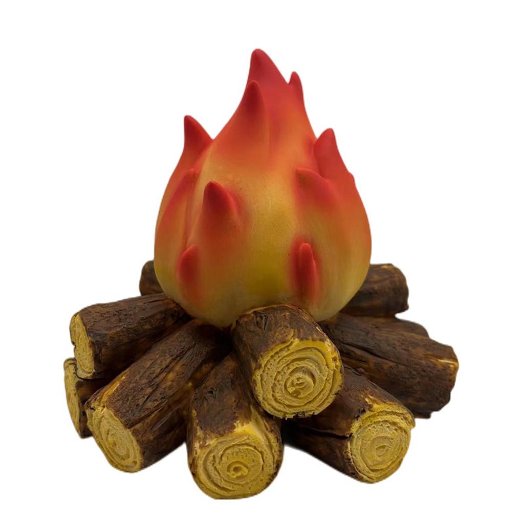 Resin Simulated Charcoal Fire Atmosphere Lamp Modern Battery Style Decoration Christmas Gift Scene Props