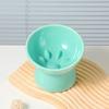 Anti Tipping Pet High Foot Bowl Slanted Mouth Pet Drinking Feeder  Neck Protection