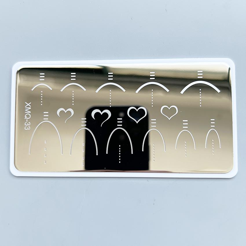 Пластина для стемпинга ногтей, французские дизайны