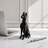 Yousheng 3D Printed Sitting Dog Figurine, Modern Minimalist Dog Statue, Animal Sculpture Decoration for Home Office Desk, Gift for