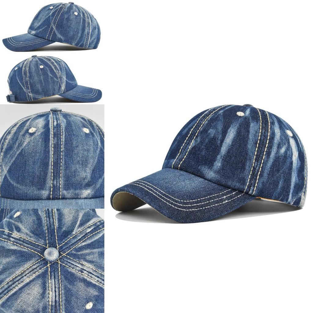 Adjustable Denim Baseball Cap With Infinite Symbol Elements For Four Seasons