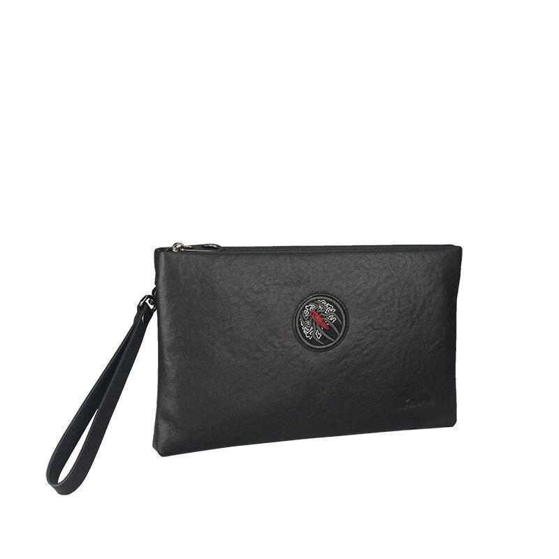 PLOVER Натуральная кожа Кошелек на молнии с вышивкой-пауком