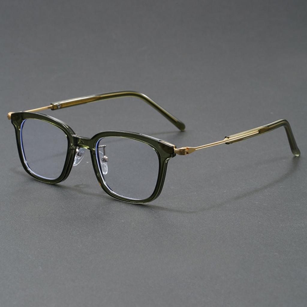 Japanese Acetate Vintage Square Glasses Frame Men'S Women'S Glasses Anti-Blue Light Prescription Optical Lens Glasses