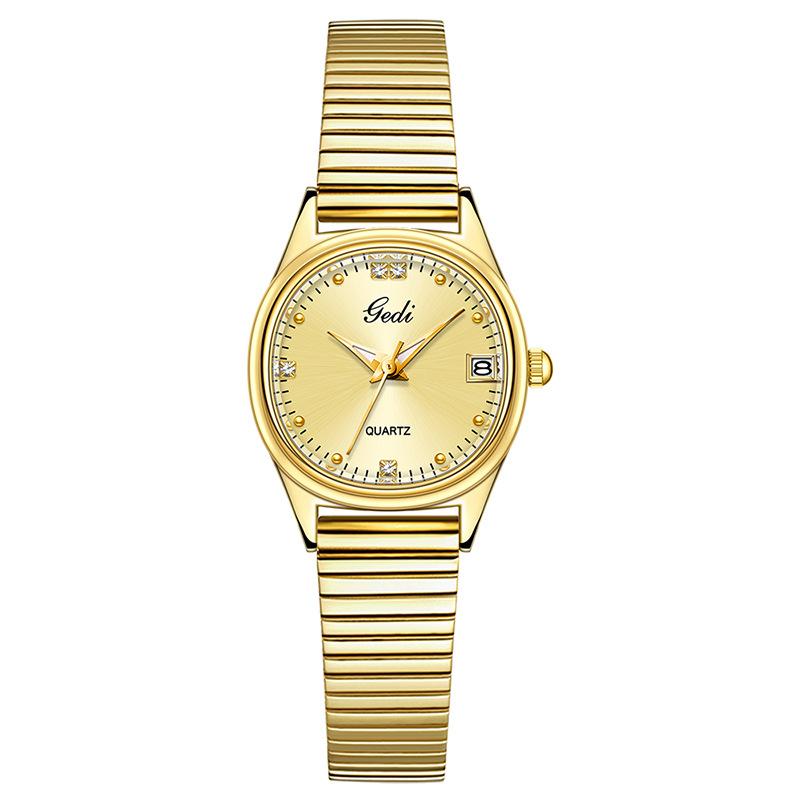 Niche High-End Calendar Women'S Watch, Small Student Exquisite Light Luxury High-Value Waterproof Quartz Watch
