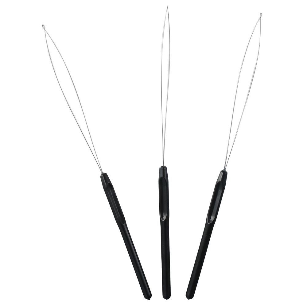 

20 шт., петля для наращивания волос из нержавеющей стали, игольчатый нитевдеватель, крючок, принадлежности для наращивания перьев