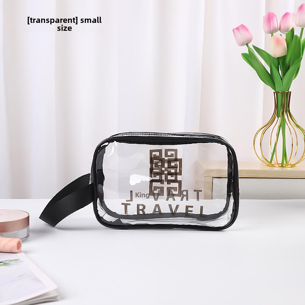 Waterproof Transparent PVC Cosmetic Bag for Travel - Large Capacity Portable Toiletry Organizer