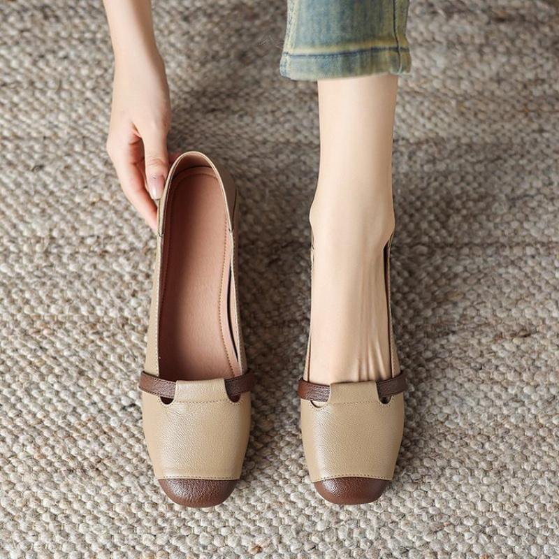 Autumn Women’s Soft Leather Vintage Mary Jane Shoes – Chunky Heel, Comfortable Soft Sole, Stylish & Versatile
