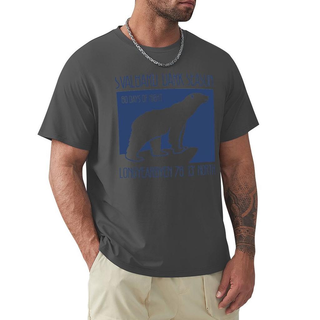 Svalbard Dark Season T-Shirt Heavyweights Custom T Shirt Shirts Graphic Tees Clothing For Men