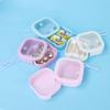 Rotating Jewelry Box Transparent Window Portable Hanging Rope Hair Tie Organizer Travel Qtip Holder Cotton Swabs Dispenser Kids Hair Accessory Box