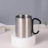 Stainless Steel Mountaineering Water Cup Button Coffee Camping Mug With Carabiner Handle Climbing Hiking Backpacking Travel Cups