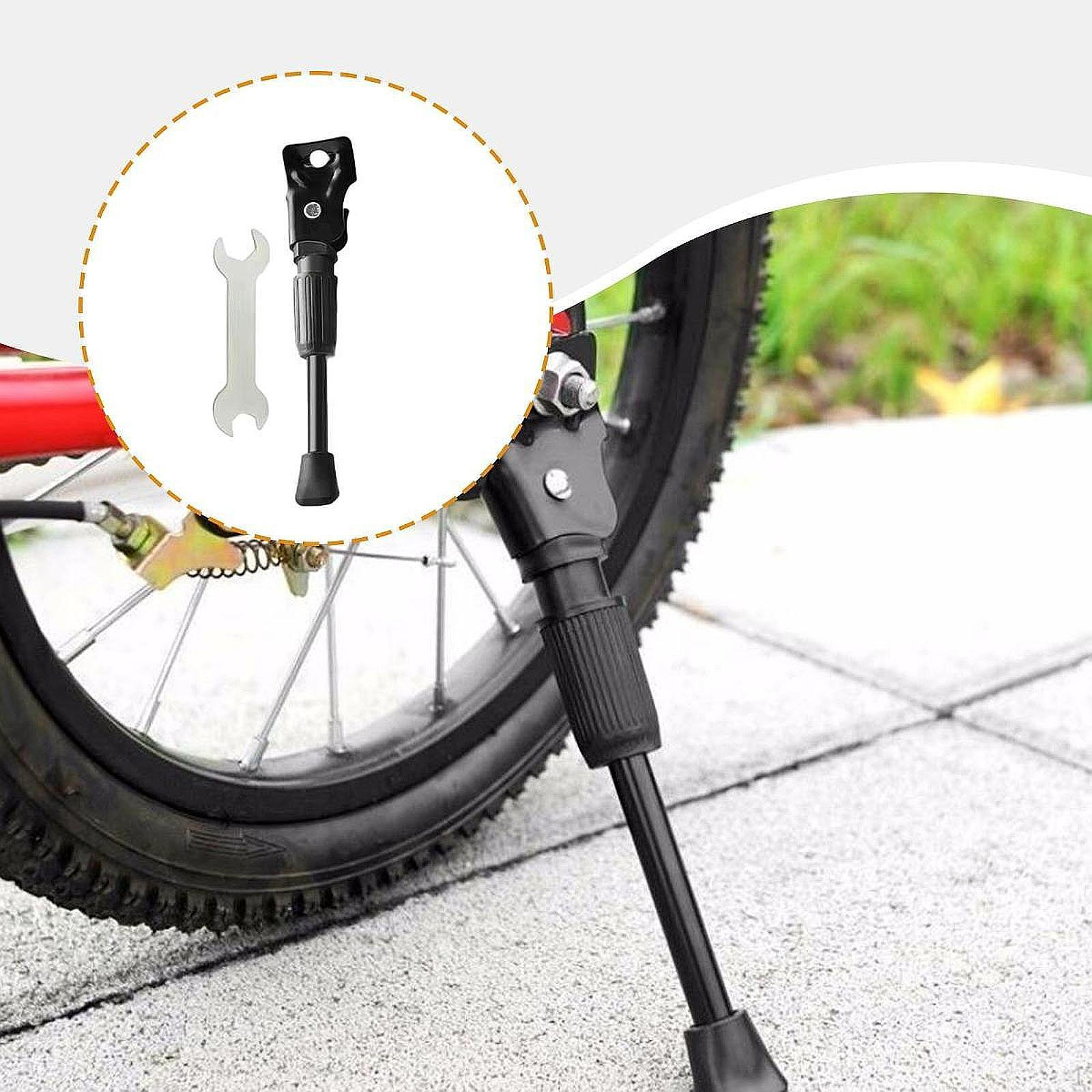 

Kids Bike Kickstand Bicycle Foot Kick Stand,Single Side Kickstand,for Mountain Support 16 in чорний