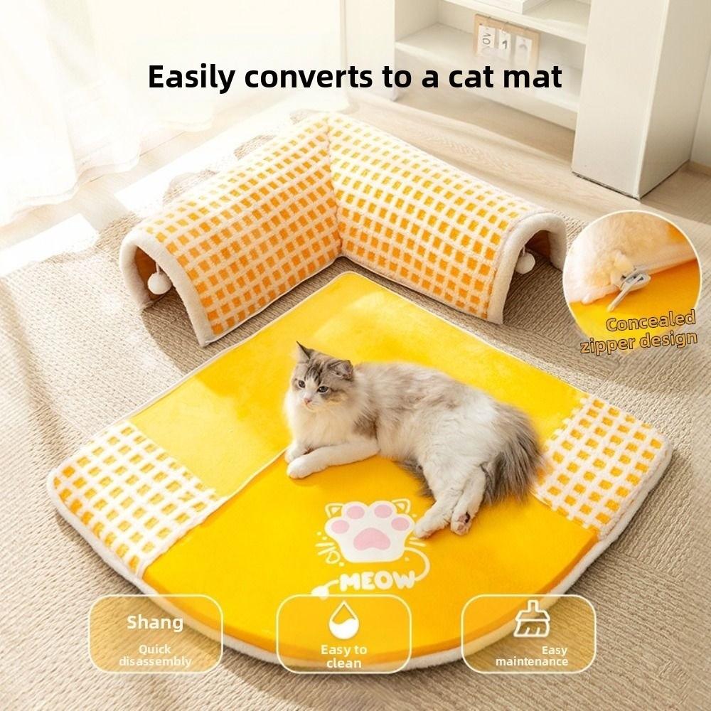 2in1 Cat Tunnel Toy Creative Cat Bed Universal Kitten Play Tube  Four Seasons