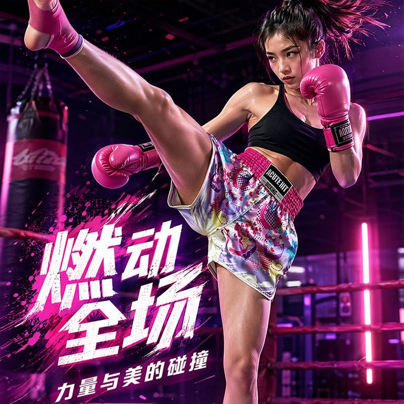 Breathable Cycling Jersey Shorts MMA Muay Thai Training Fight Workout Pants Unisex Adults Kids