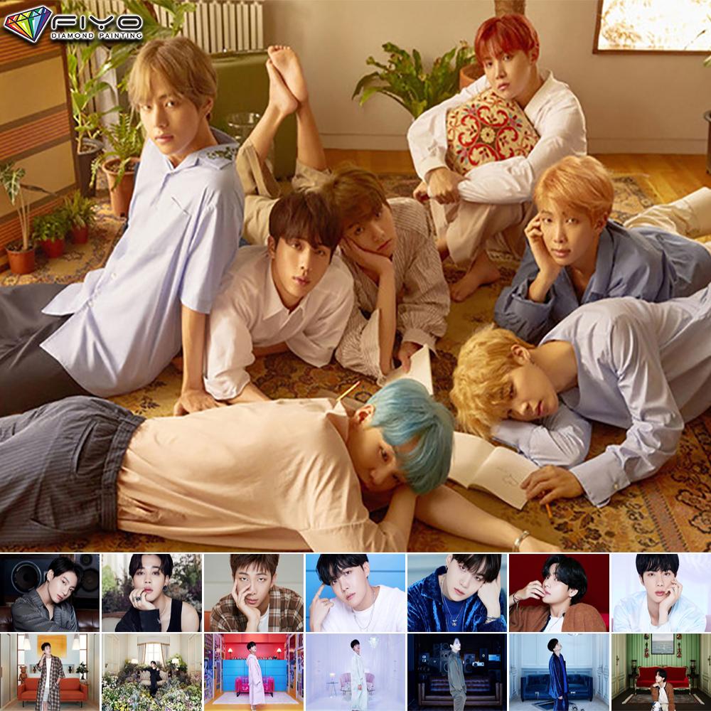 

Популярная 5D Diy вышивка крестом корейская группа мальчиков живопись полная дрель набор для вышивки крестом настенная наклейка домашний декор