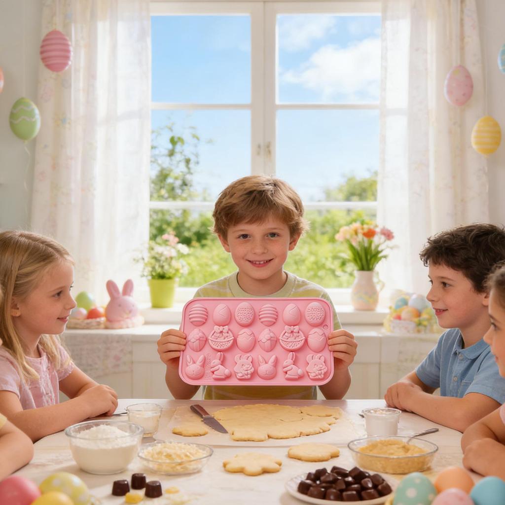 Ostern Schokolade Silikonform Backzubehör 3D Hase Silikonform Für Gummibärchen Cupcake Fudge Süßigkeiten Gelee Gebäck Eis DIY Werkzeug