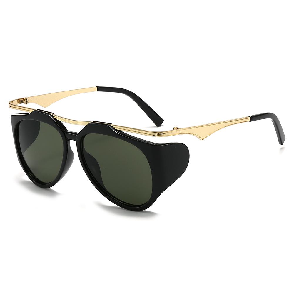 Oversized Men Sunglasses For Women Luxury Steampunk Round Vintage UV400 Gafas Oculos Goggles Eyewear