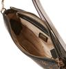 GUESS Kasinta Doppel-Reißverschlusstasche Braun Multi Crossbody,