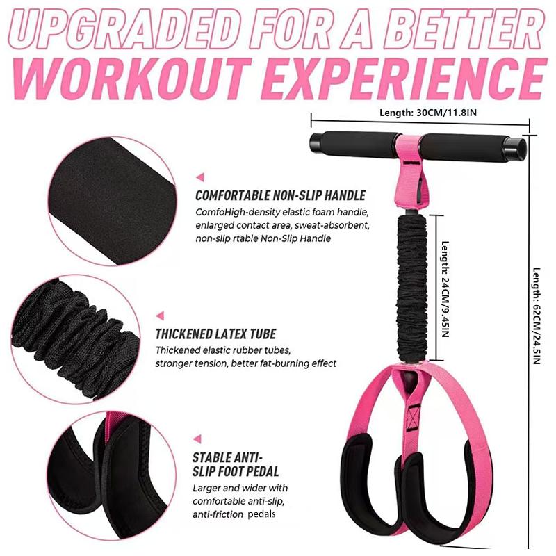 Upgraded Soft Foot Pedal Multi-Functional Resistance Band Suitable for Sit-Ups and Full-Body Home Gym Training Core/Abdominal Muscle Exercises