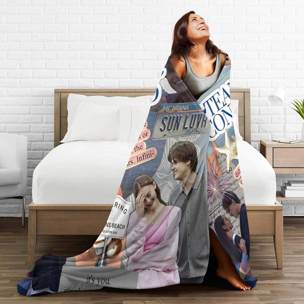 The Summer I Turned Pretty Team Conrad Decken Fleece Super Weiche Überwurfdecken für Zuhause Couch Bett Teppich