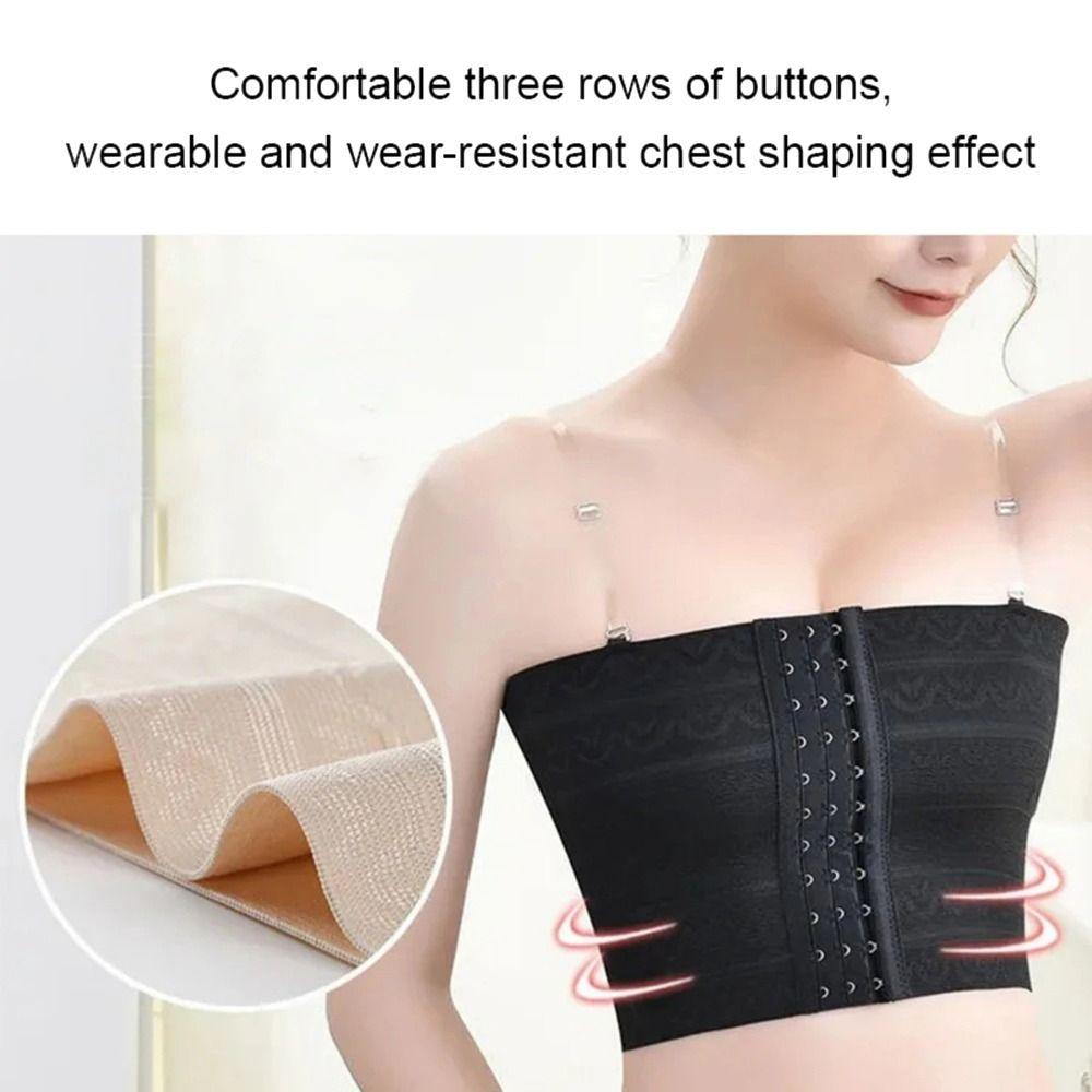 1Pcs With Bra Straps Chest Shaper Trans Lesbian Breast Binder Durable Tank Top Corset