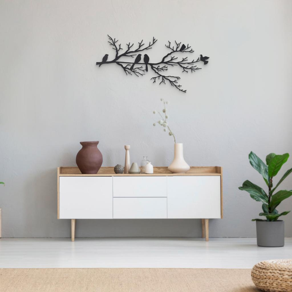 For Bedroom For Kitchen Home Wall Hanging Metal Bird Decoration Home Improvement Indoor Outdoor Use Sturdy Iron Material