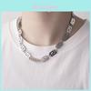Collana Girocollo Geometrica in Acciaio al Titanio per Uomo e Donna con Stile Moderno Minimalista
