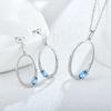 European and American Fashion Zircon S925 Silver Heavy Industry English Letter O Full Drill Ins Pendant Temperament Collar Female