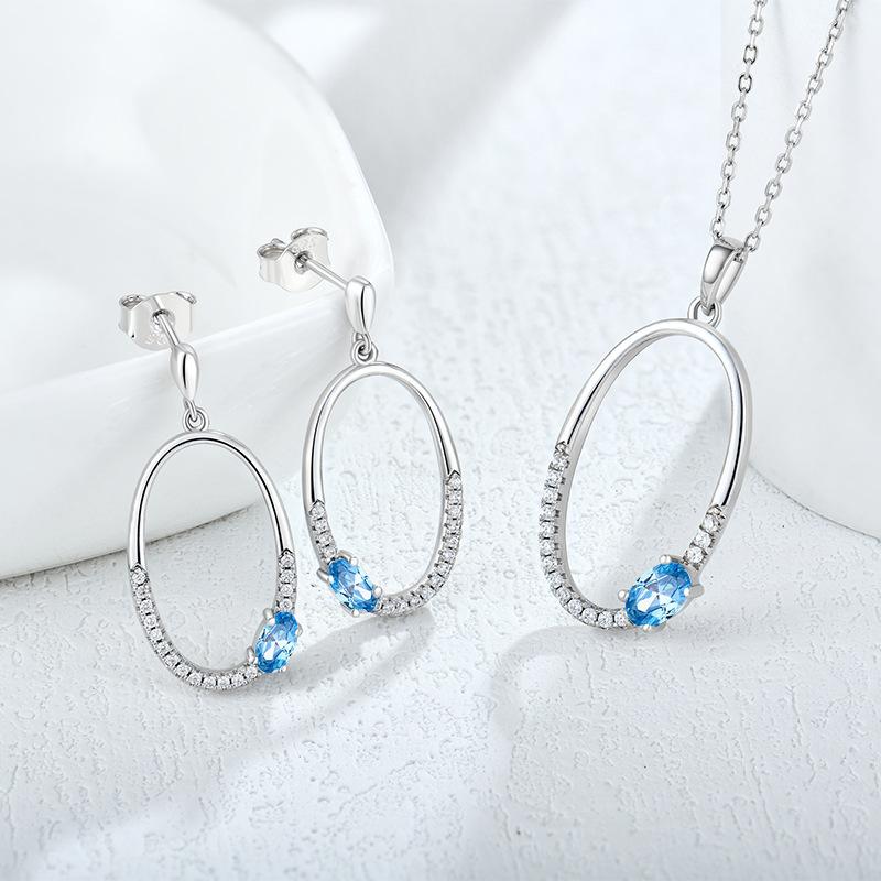European and American Fashion Zircon S925 Silver Heavy Industry English Letter O Full Drill Ins Pendant Temperament Collar Female