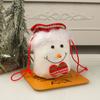 15PCS Flannel Apple Bag Christmas DIY Drawstring Bag Holiday Atmosphere Gift Bag Party Gift Snowman Elk Fun Packaging Bag