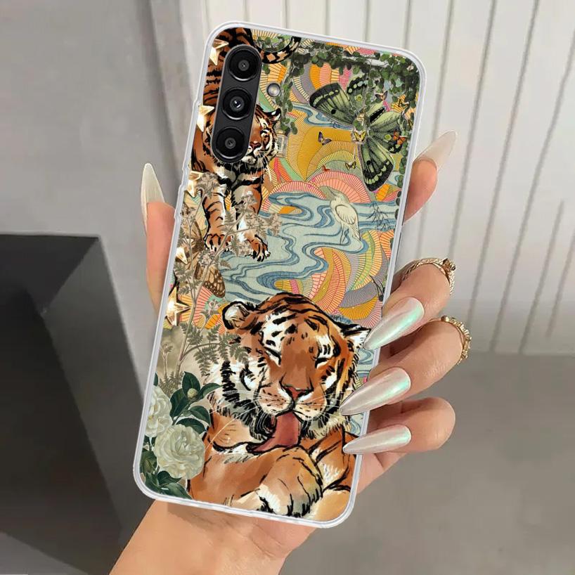 Superior Tiger Pattern Art Phone Case for Samsung Galaxy A17 A16 A37 A26 A36 A57 A56 A15 A25 A35 A55 A14 A24 A34 A54 A13 A23 A33