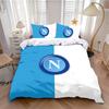 Napoli Sengetøy Sett,SSC Fotballklubb Logo Dynetrekk Moderne Trykt 2/3 Deler Sett 1 Dynetrekk,Bursdagsgaver