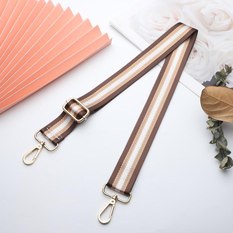 

Широкий регульований полотняний плечовий ремінь - 3.8см, DIY аксесуар, безкоштовна доставка Light Gold Buckle