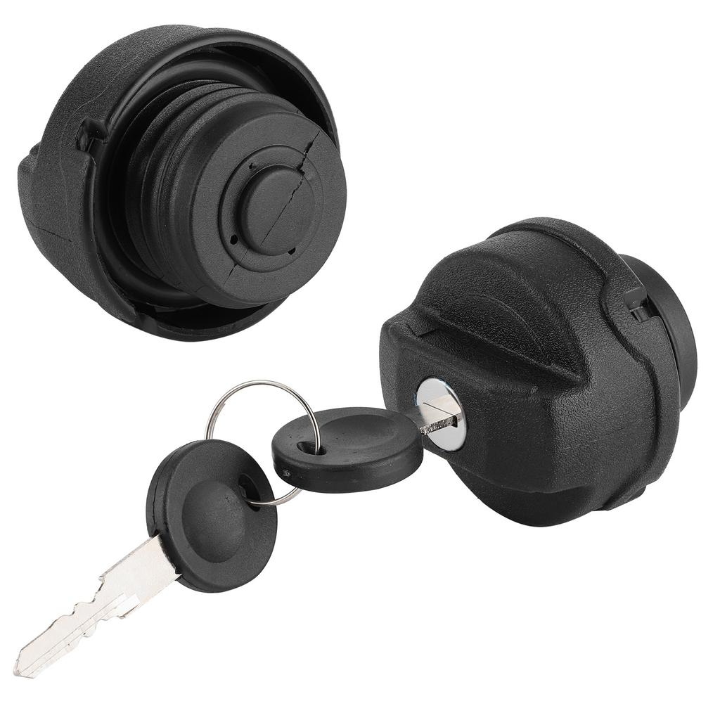 Fuel Tank Filler Cap Black ABS Petrol Locking Lid Fit for Beetle Polo Caddy with 2 Keys